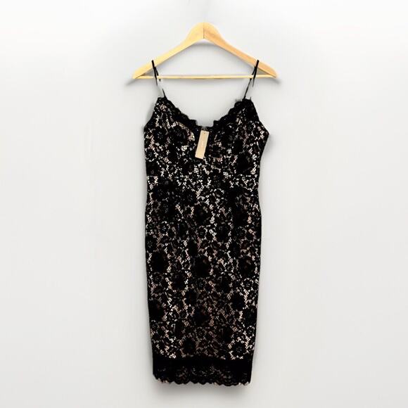 J.CREW Guipure Black Lace Spaghetti Strap Dress Women's Sz 4 Wedding Formal NWT - Picture 1 of 14